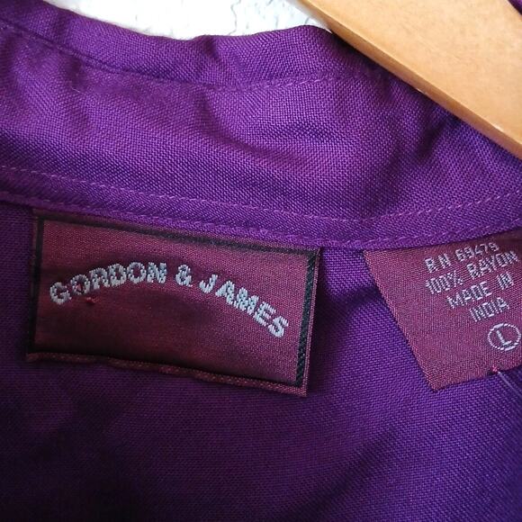 Vintage Gordon & James Purple Western Button Up Beaded Cowgirl New - Picture 2 of 6